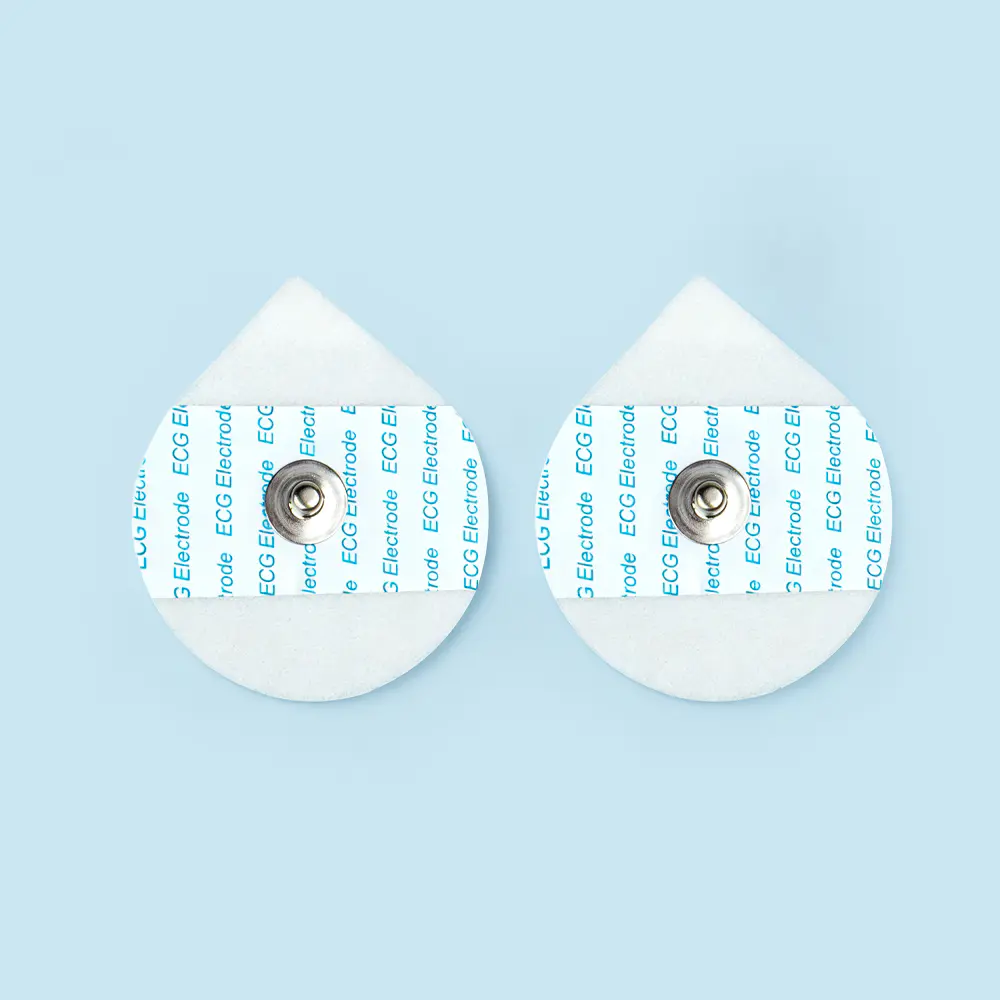 43*50 mm dråbeformede engangsskum-EKG-elektroder